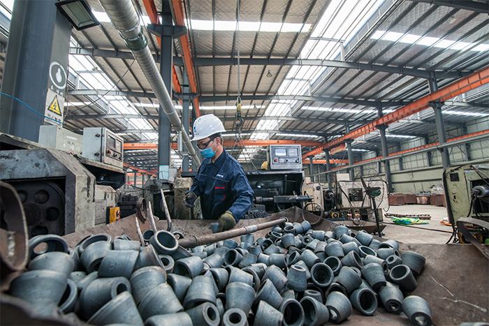 通辽网架配件-锥头加工车间